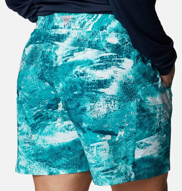 Women's Columbia PFG Tidal II Shorts Turquoise | Plus Size CA-N035L